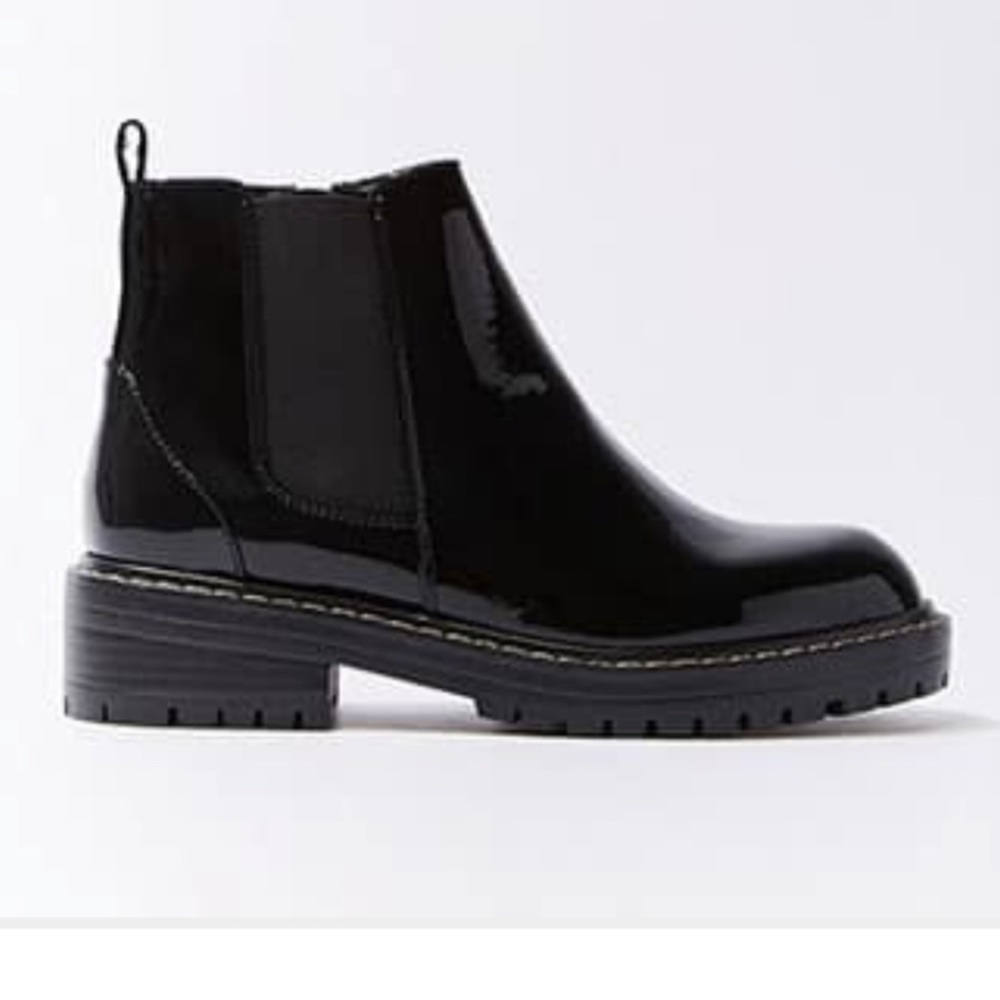 Forever 21 Patent Leather Chelsea Boots Sz 9
